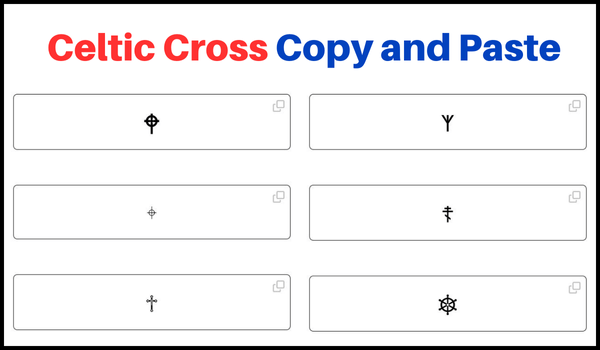 Celtic Cross Copy and Paste